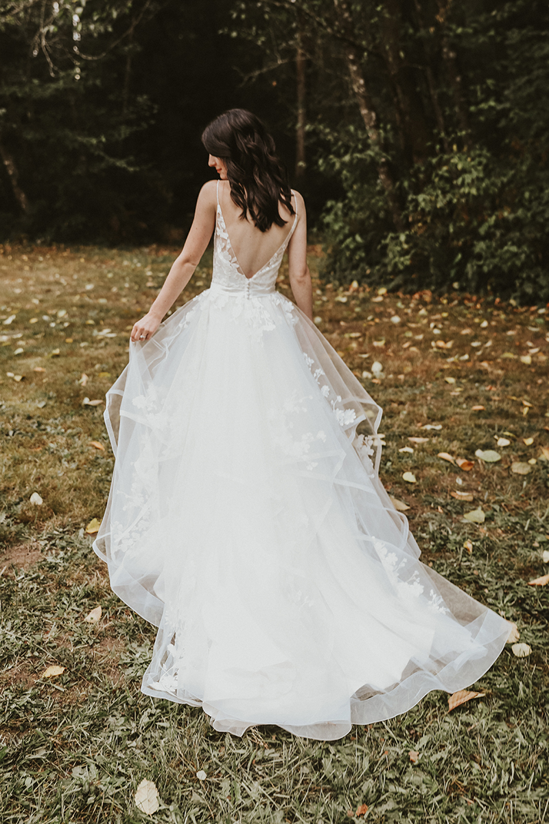 Warm-Toned Rustic Outdoor Wedding | Style BL219 Sweet Ballgown Wedding Dress from Beloved by Casablanca Bridal