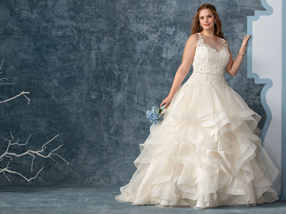 ruffled-ballgown-plus-size-wedding-dress
