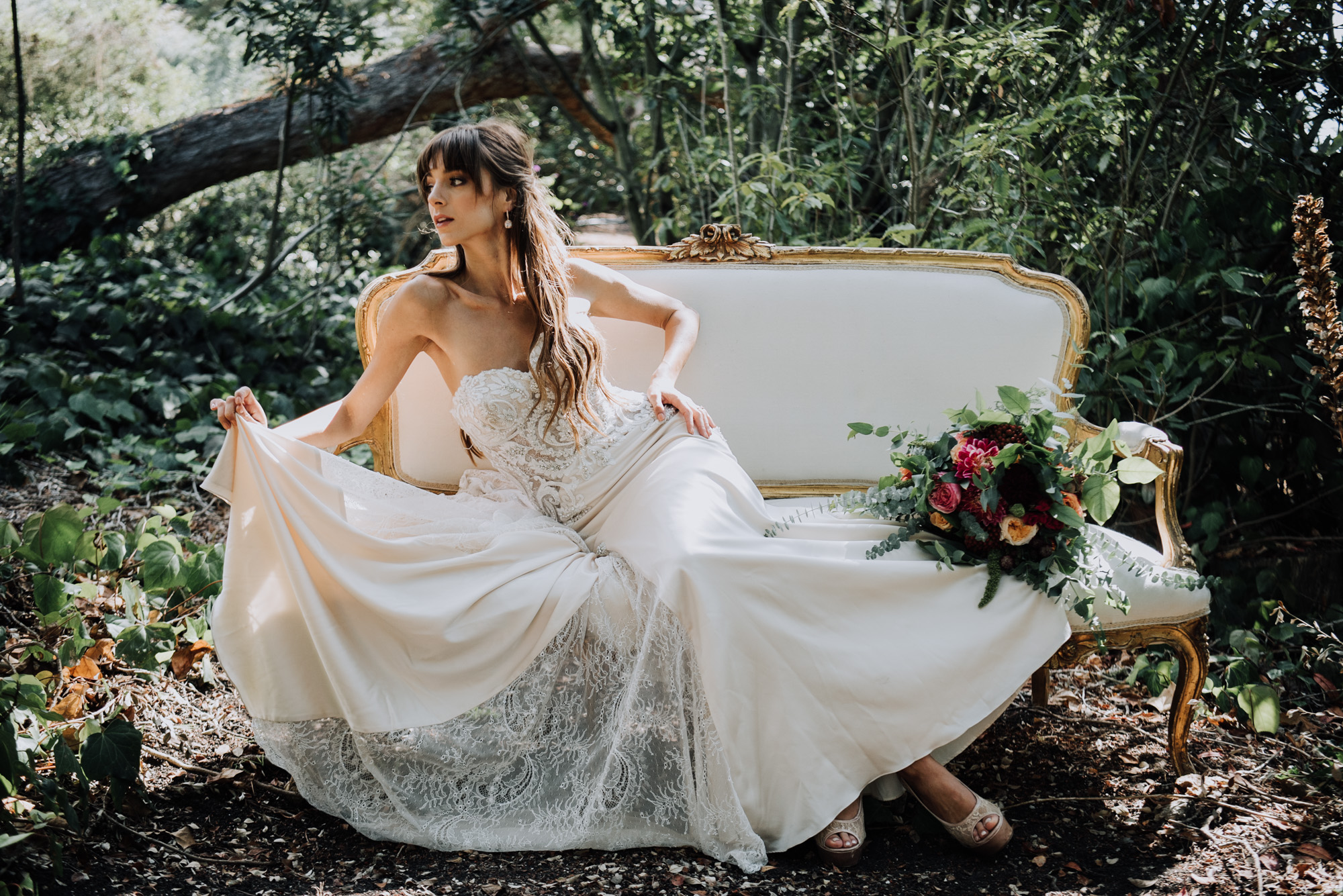 Style BL224 Confidence | Sheer Bodice Satin Wedding Dress by Beloved