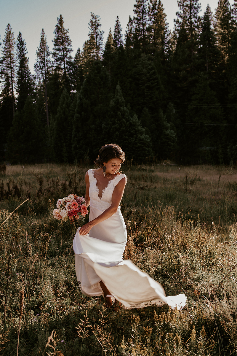 Gorgeous DIY Fall Mountain Meadow Wedding: Style BL236 by Beloved by Casablanca Bridal | Simple Minimal Cheap Wedding Dress