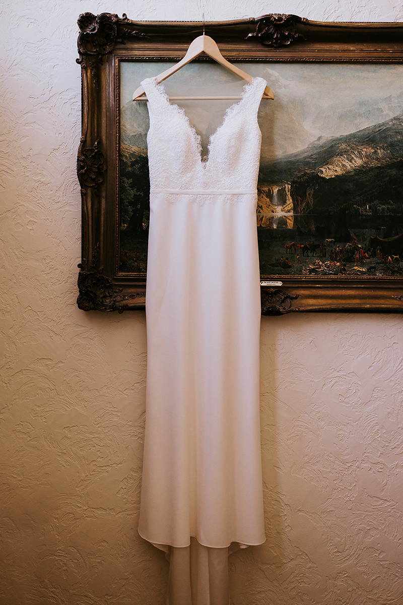 Gorgeous DIY Fall Mountain Meadow Wedding: Style BL236 by Beloved by Casablanca Bridal | Simple Minimal Cheap Wedding Dress